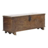 Large 18th Century Rustic Antique Farmhouse Folk Art Blanket Chest
