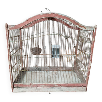 Old bird cage zinc and wood
