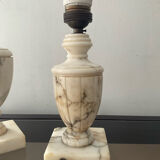 Pair of marble lamp bases from the 1950s.
