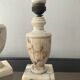 Pair of marble lamp bases from the 1950s.