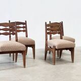 Set of four dining chairs by Guillerme & Chambron