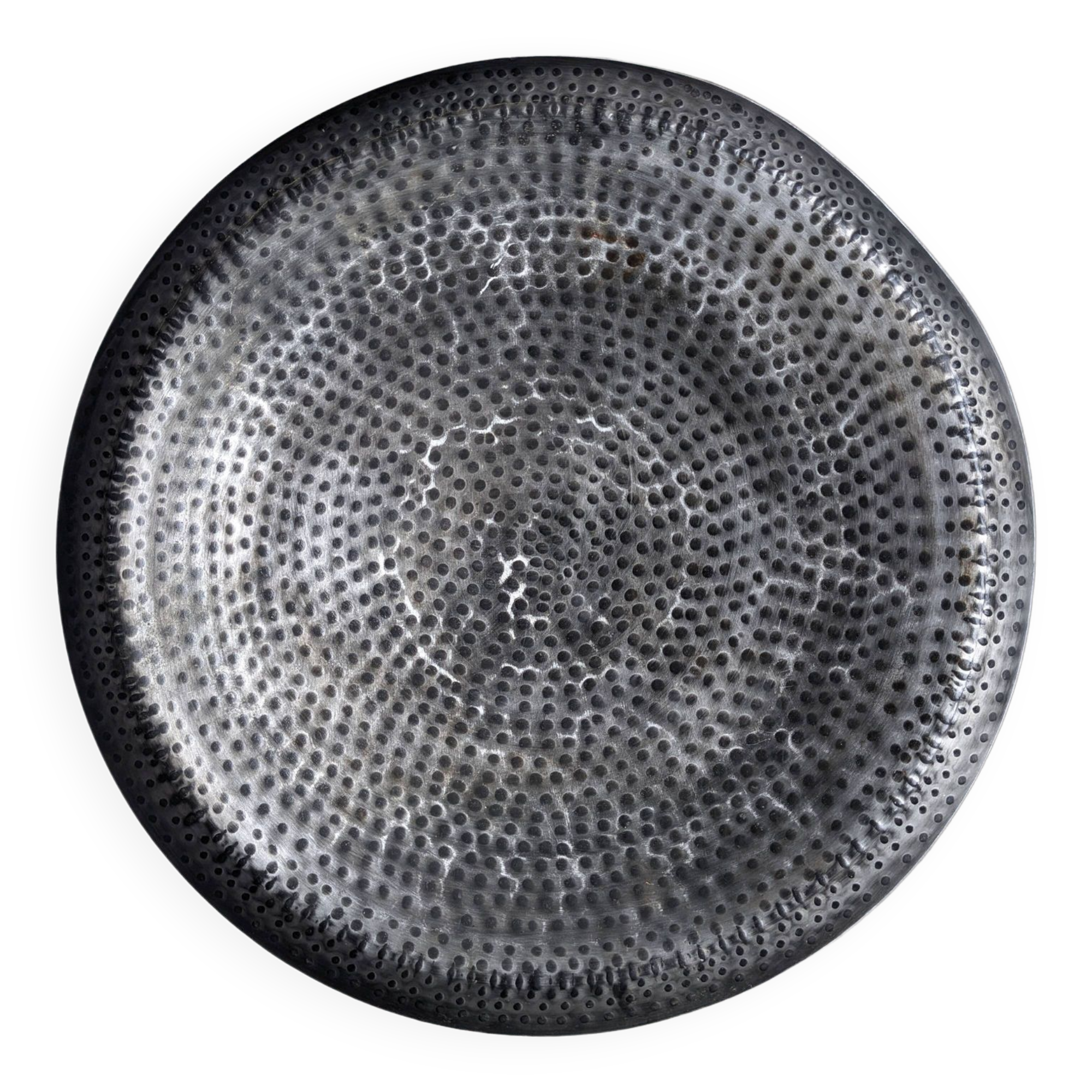 Large struck metal tray