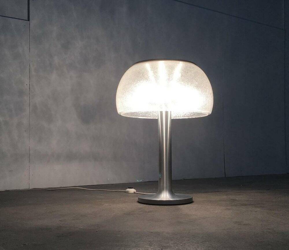 Swiss mid-century space age mushroom floor lamp by Temde, 1960s.