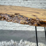 Table d'appoint en bois d'olivier bio