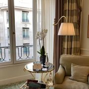 Reading lamp from a luxury hotel, signed Chapman USA, originally from the Hotel George V, Four Seasons Paris