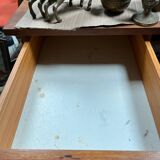 Vintage 1950s desk in light wood – compass base
