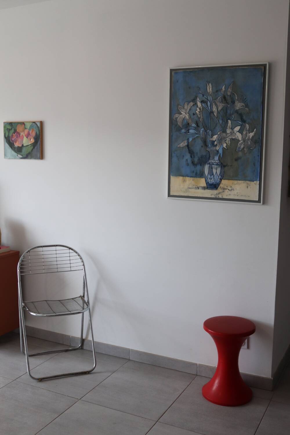 Large watercolor, pastel and ink painting signed Maria Blackey 1997