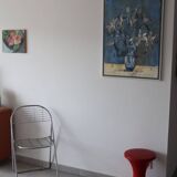 Grand Tableau aquarelle pastel et encre signé Maria Blackey 1997