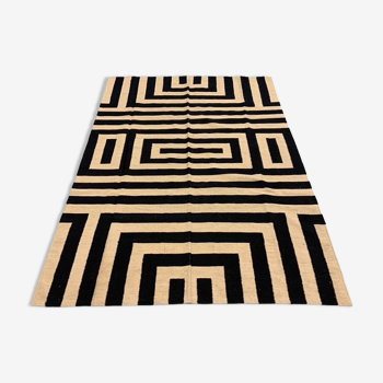 Kilim carpet black and white 235x173cm