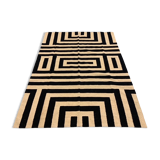 Kilim carpet black and white 235x173cm
