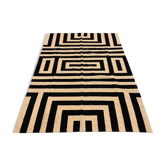 Tapis kilim noir et blanc 235x173cm