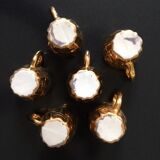 Lot of 6 mini mugs in gilded porcelain