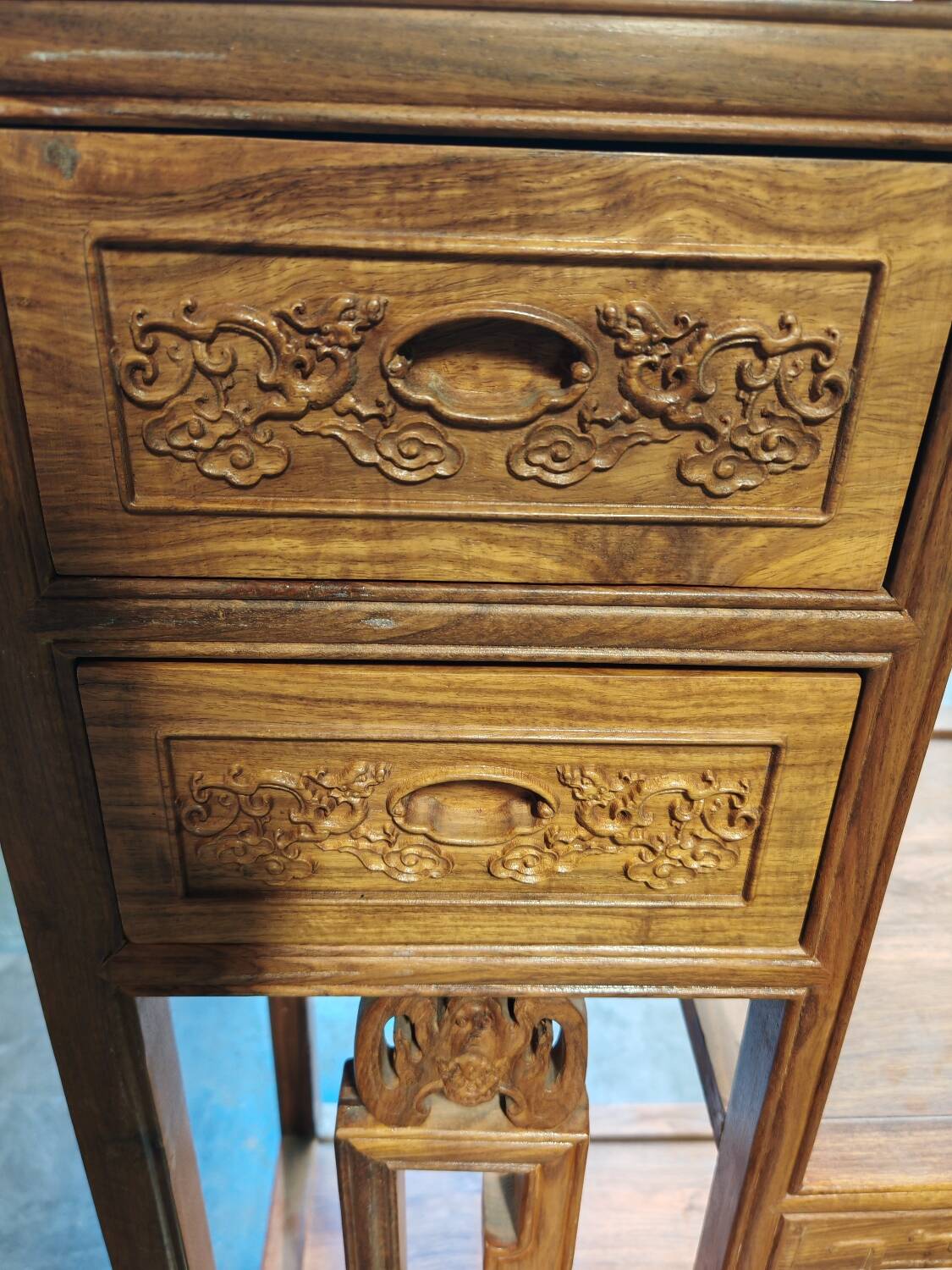 Bibliothèque chinoise Collectible Décorative en bois exotique