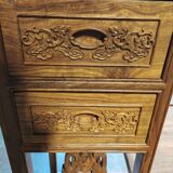 Bibliothèque chinoise Collectible Décorative en bois exotique