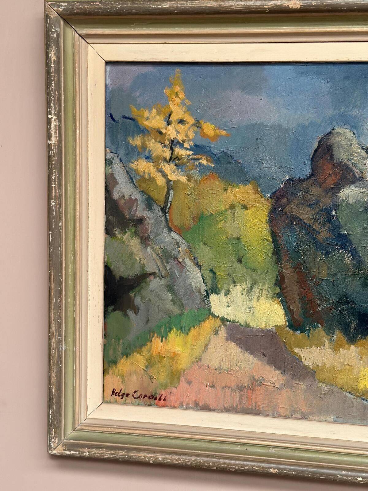 Swedish Oil on Canvas – Höstmotiv från Koön – Helge Cardell