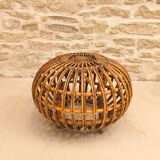 Pouf / ottoman in rattan designed by Franco Albini