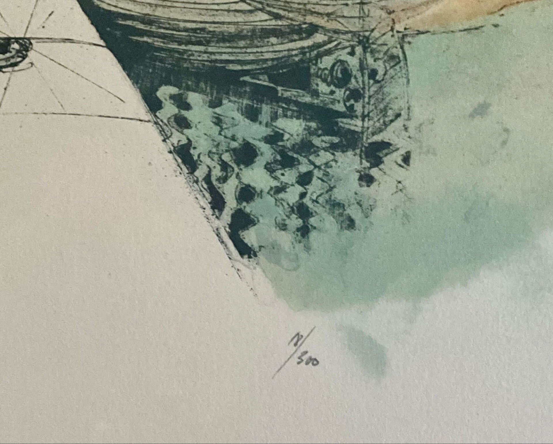 Lithographie originale signée Rolf Rafflewski – Le Port de Lesconil