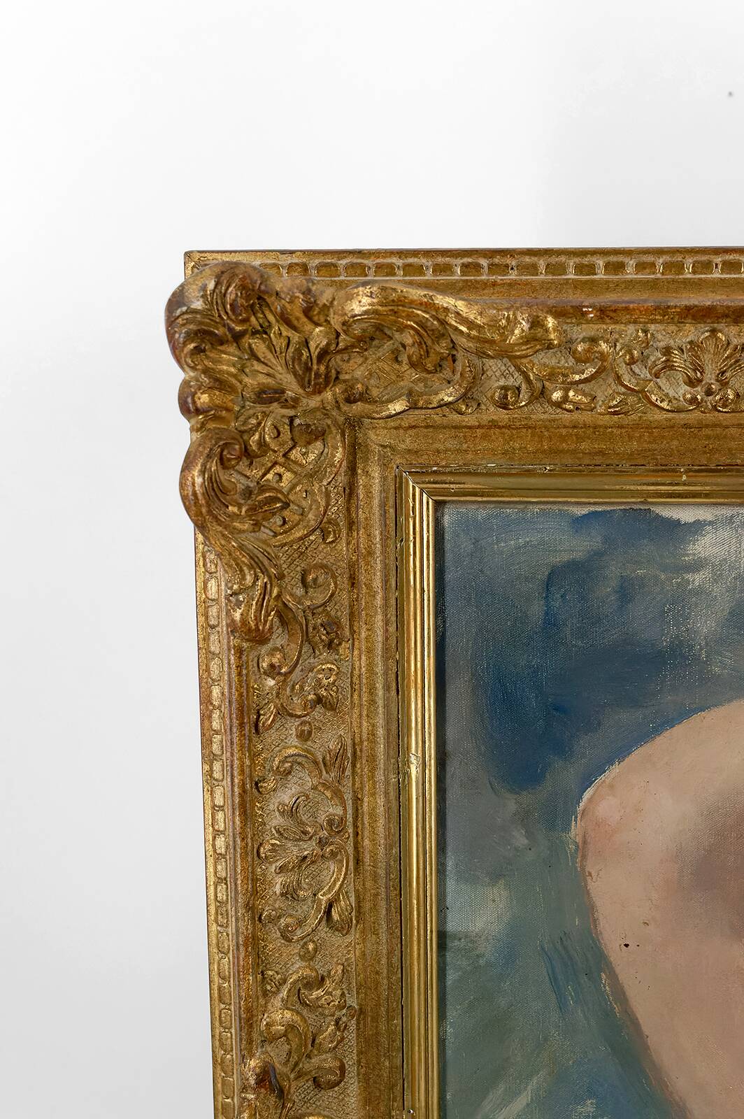 Nude portrait of a young woman with a headscarf, Maurice Ehlinger, Circa 1940