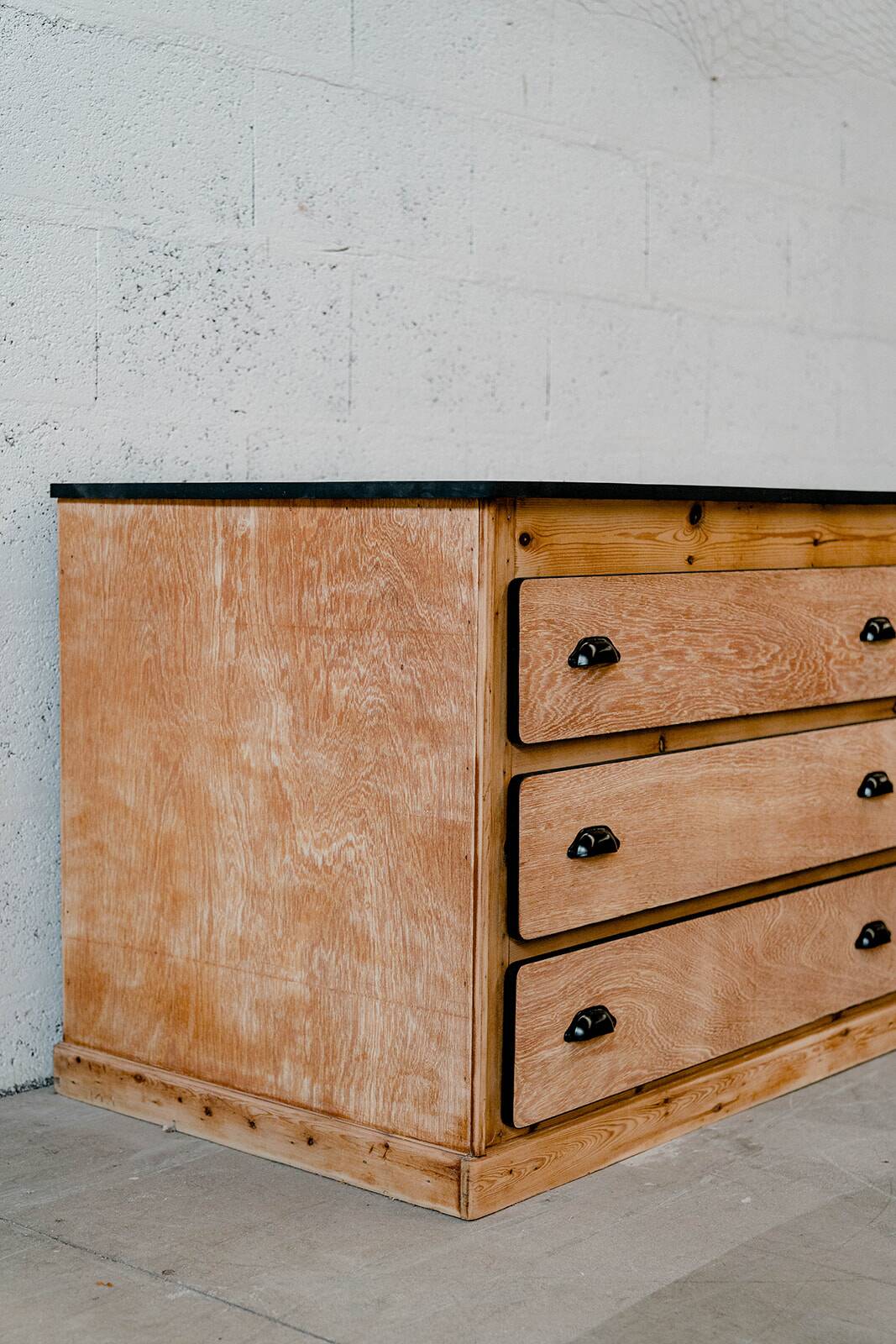 Wooden trade counter