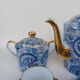 Coffee service in limoges porcelain, by lazeyras.