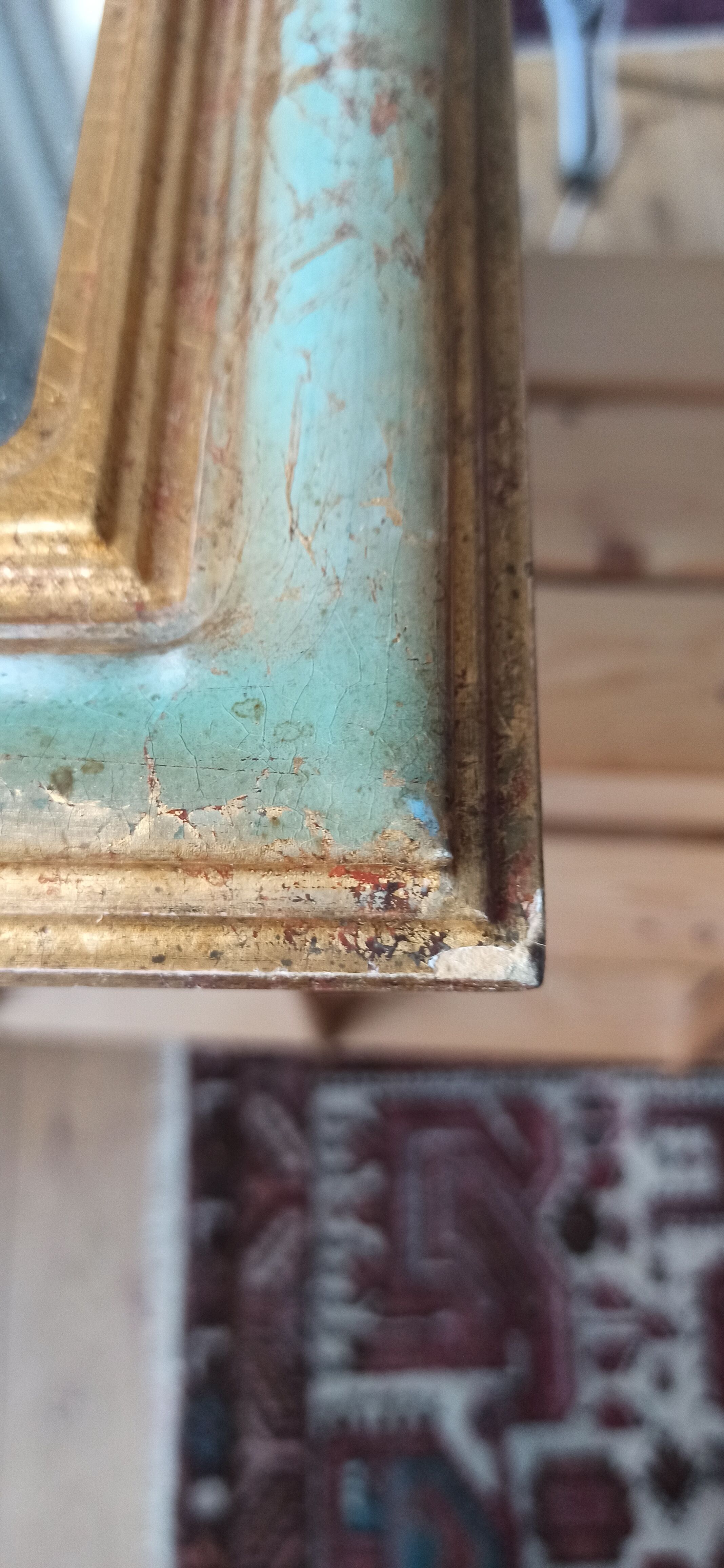 Decorative antique mirror marble effect 52x70cm