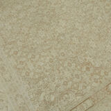 Hand-knotted persian vintage 1970s 211 cm x 286 cm beige wool carpet