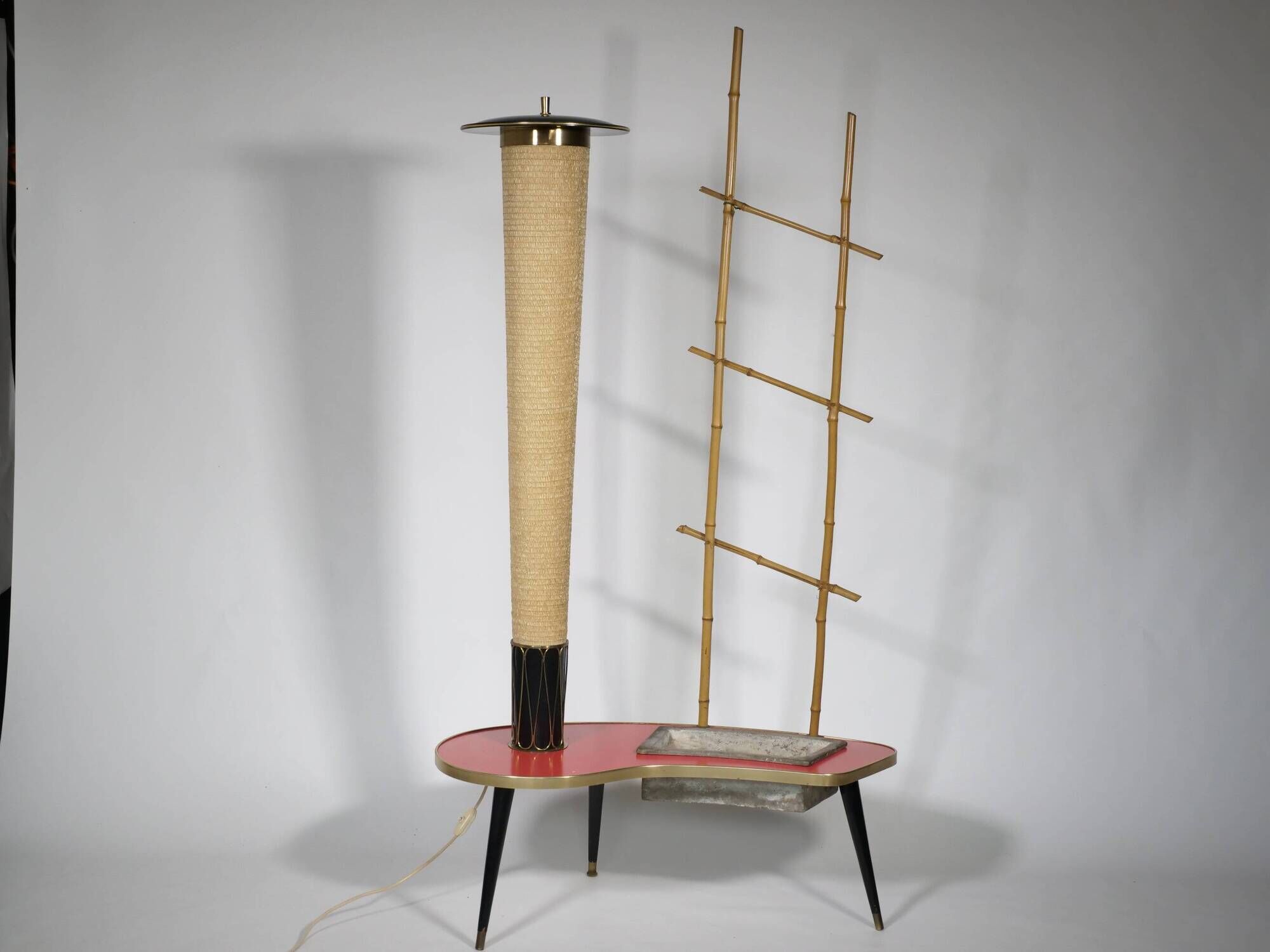 Kidney Table Floor Lamp Mid Century 1960s