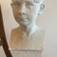 Bust portrait of a child in plaster signed René Pajot for his friend Louis Palacio