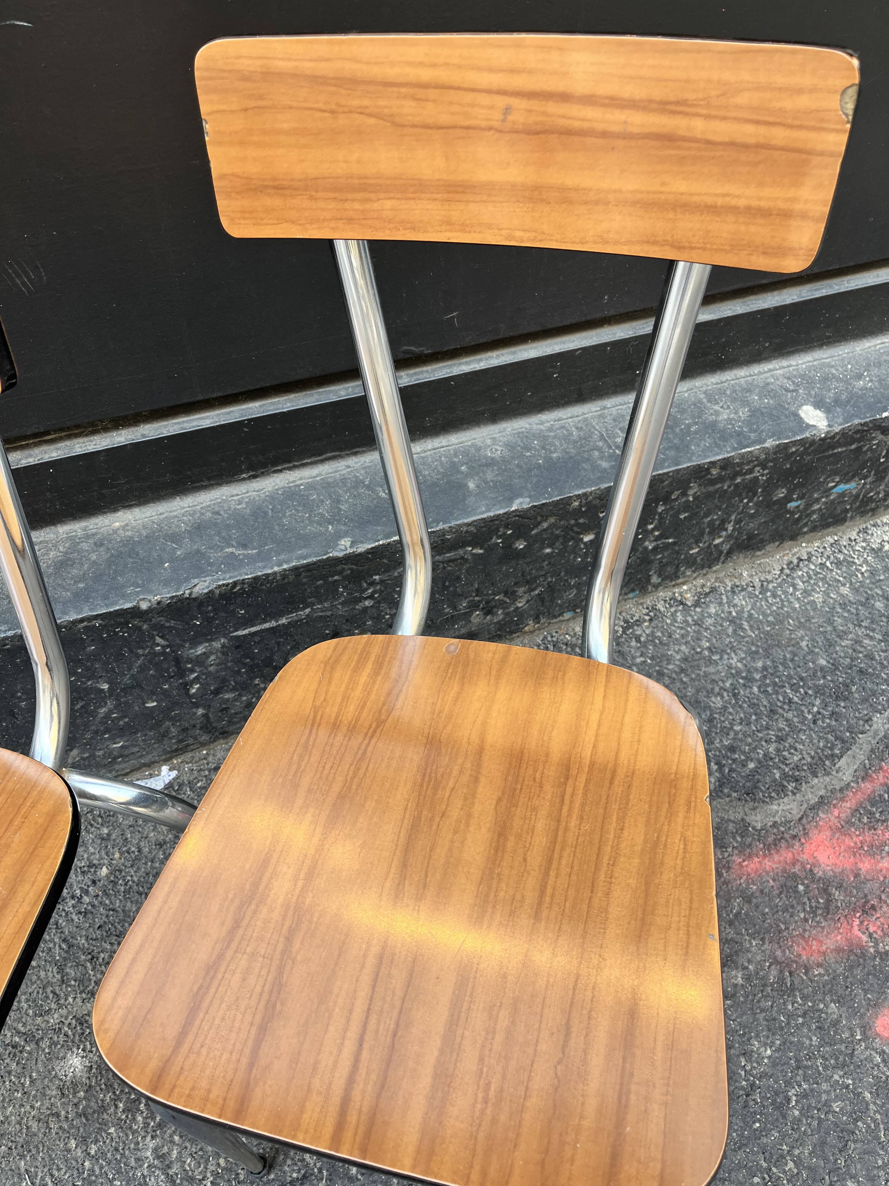 Chaises Formica années 50 Vintage