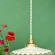 Vintage white opaline lace pendant light (OP12)