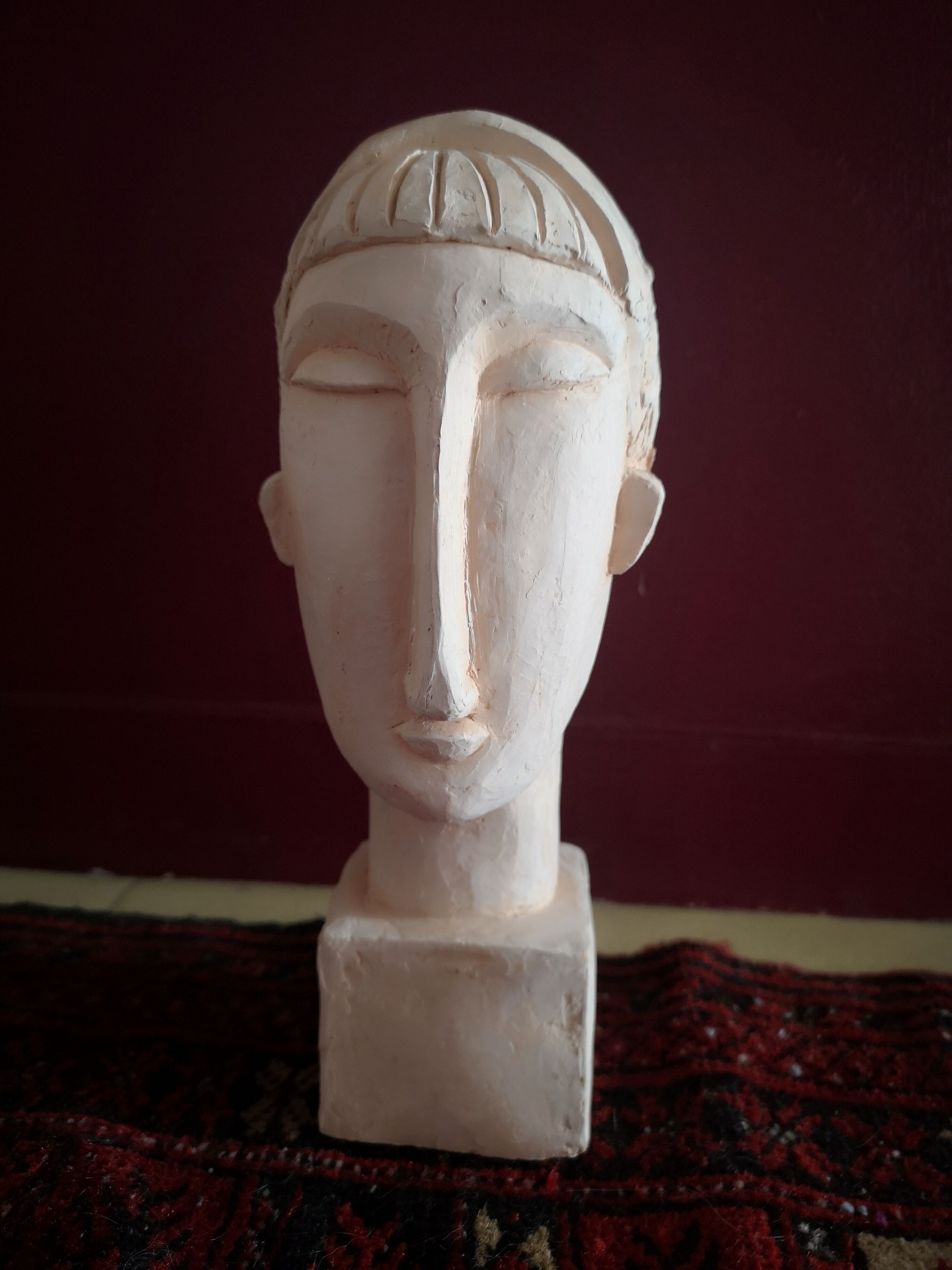 Bust woman terracotta - Inspiration Modigliani
