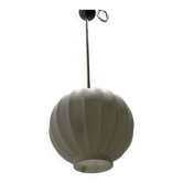 Suspension lumineuse en verre opalin années 1940