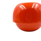 Space age orange ceramic vase, Sicart Italy ca. 1970