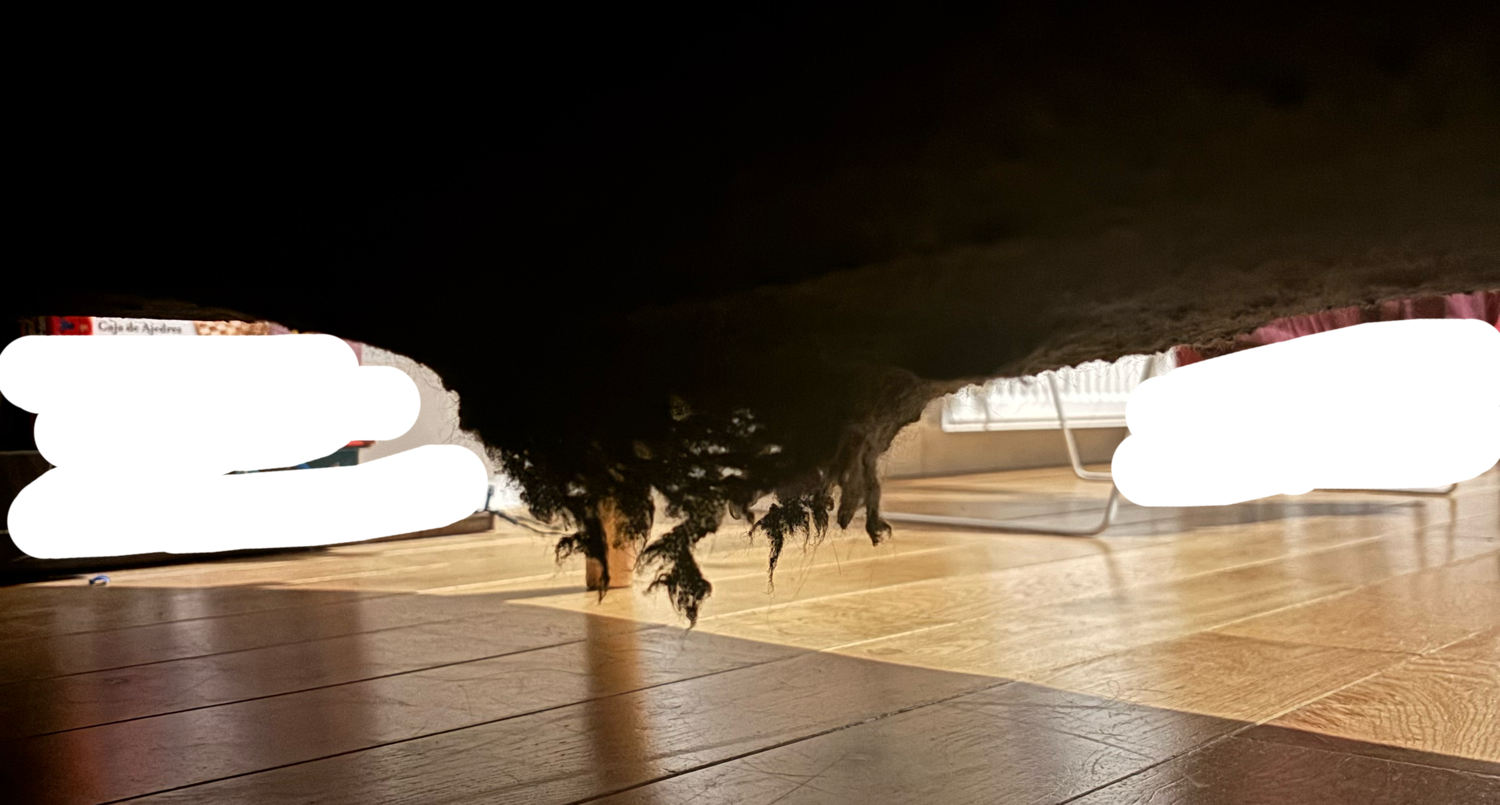 Grey two-seater sofa