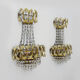 Pair of double hot air balloon wall sconces, 60s