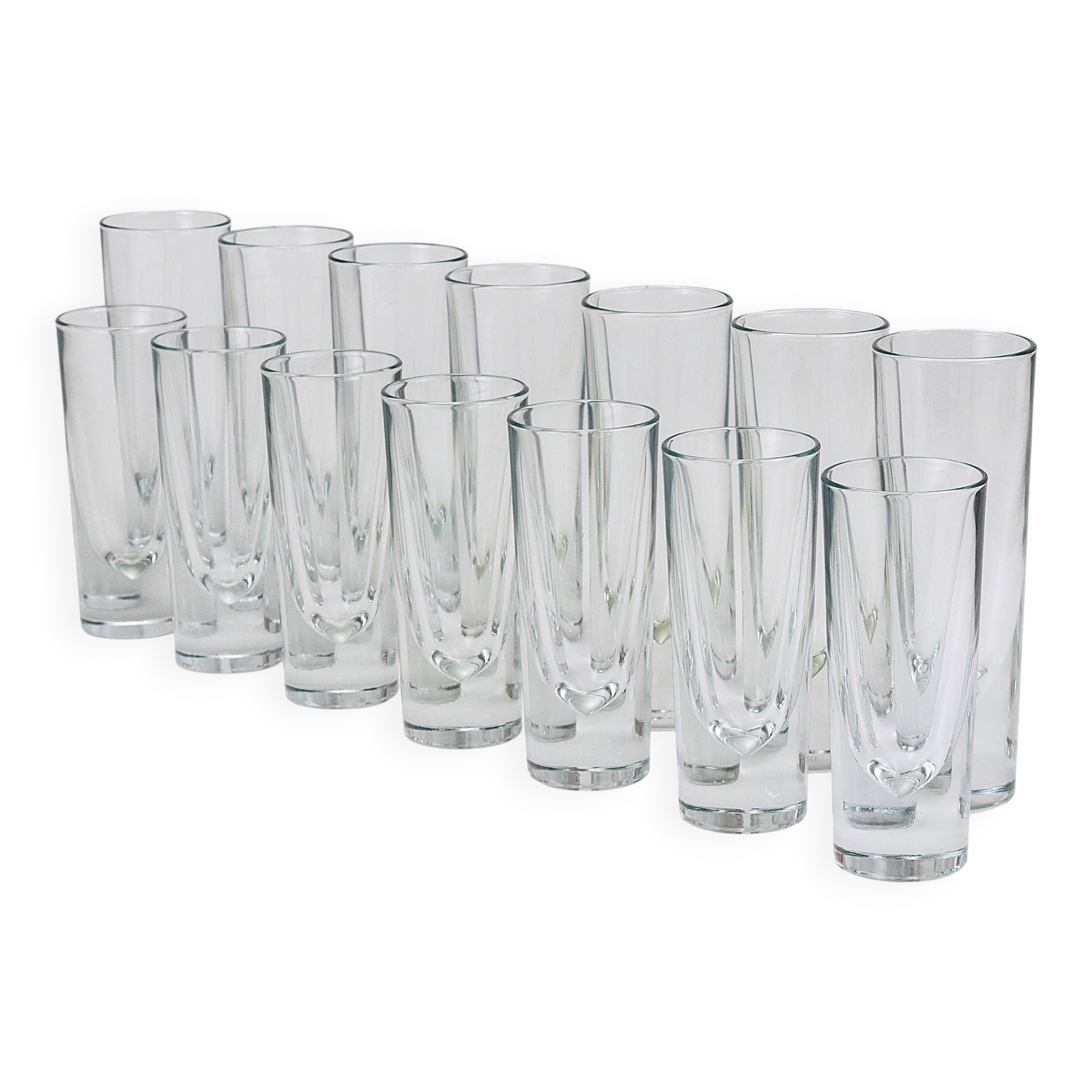 14 verres à boire solides Aperitif Bar Bullet Carlo Moretti, Italie, années 1970