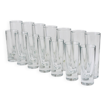 14 verres à boire solides Aperitif Bar Bullet Carlo Moretti, Italie, années 1970