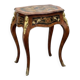 Louis XV style side table with marquetry and gilded bronze.