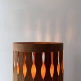 Vintage table lamp, pine strip, Sweden 1970s