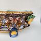 Gien earthenware jardinière, Renaissance model, 20th century.