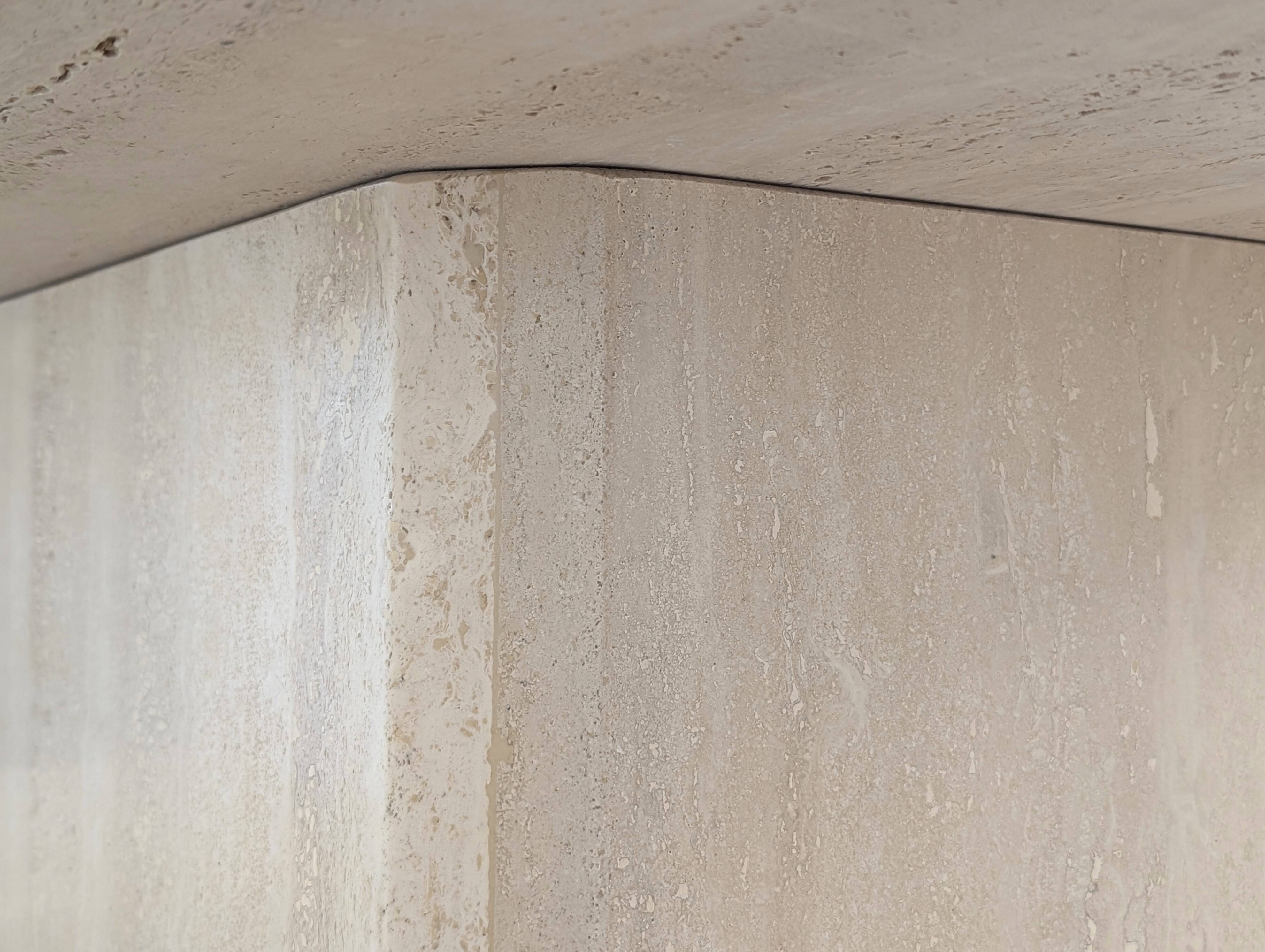 Travertine coffee table