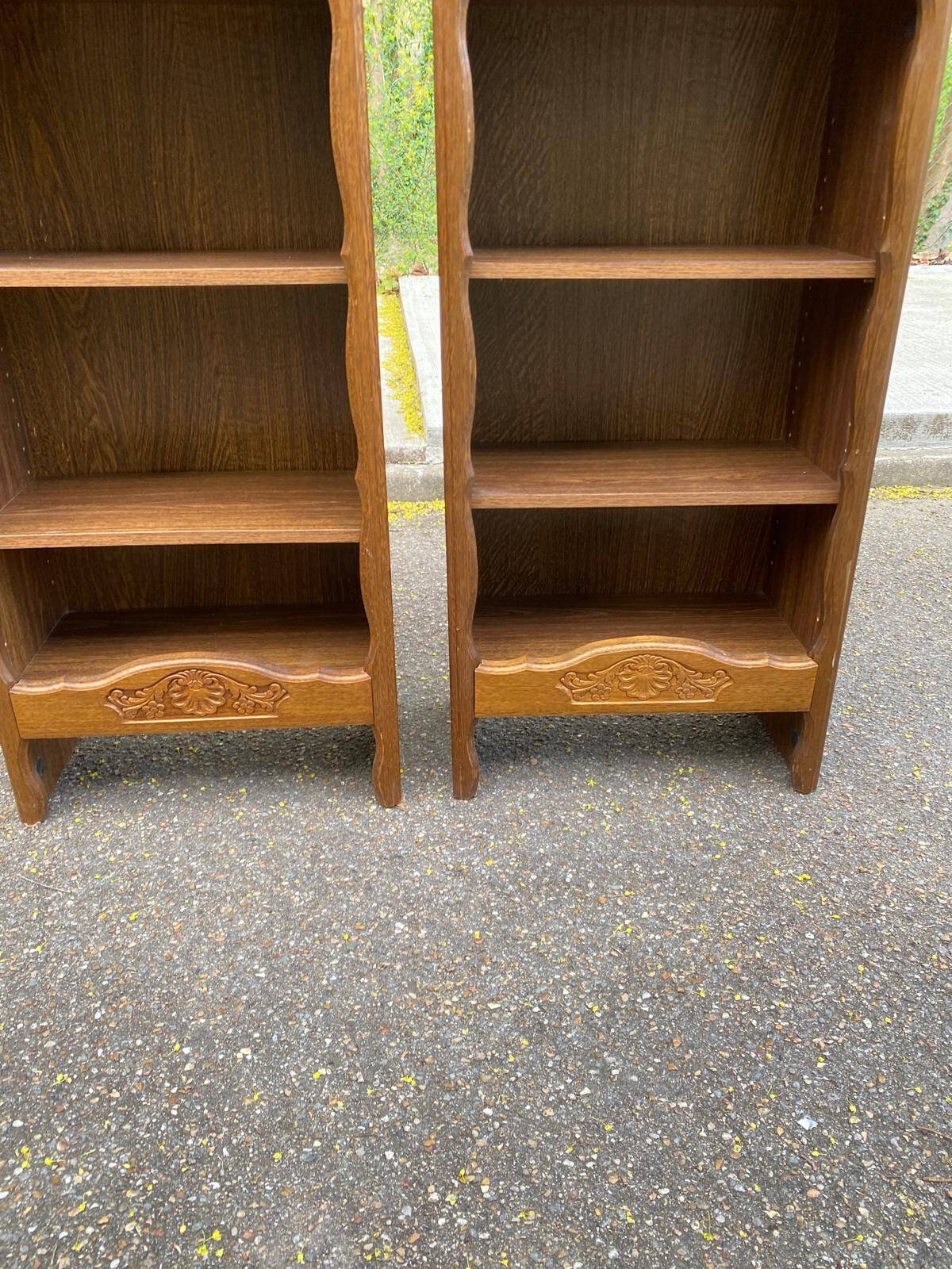 2 Louis XV wooden Bibus bookshelves from the 1990s.