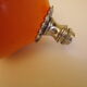 Vintage hanging from the 70s with chrome frame and enamelled orange ball finish