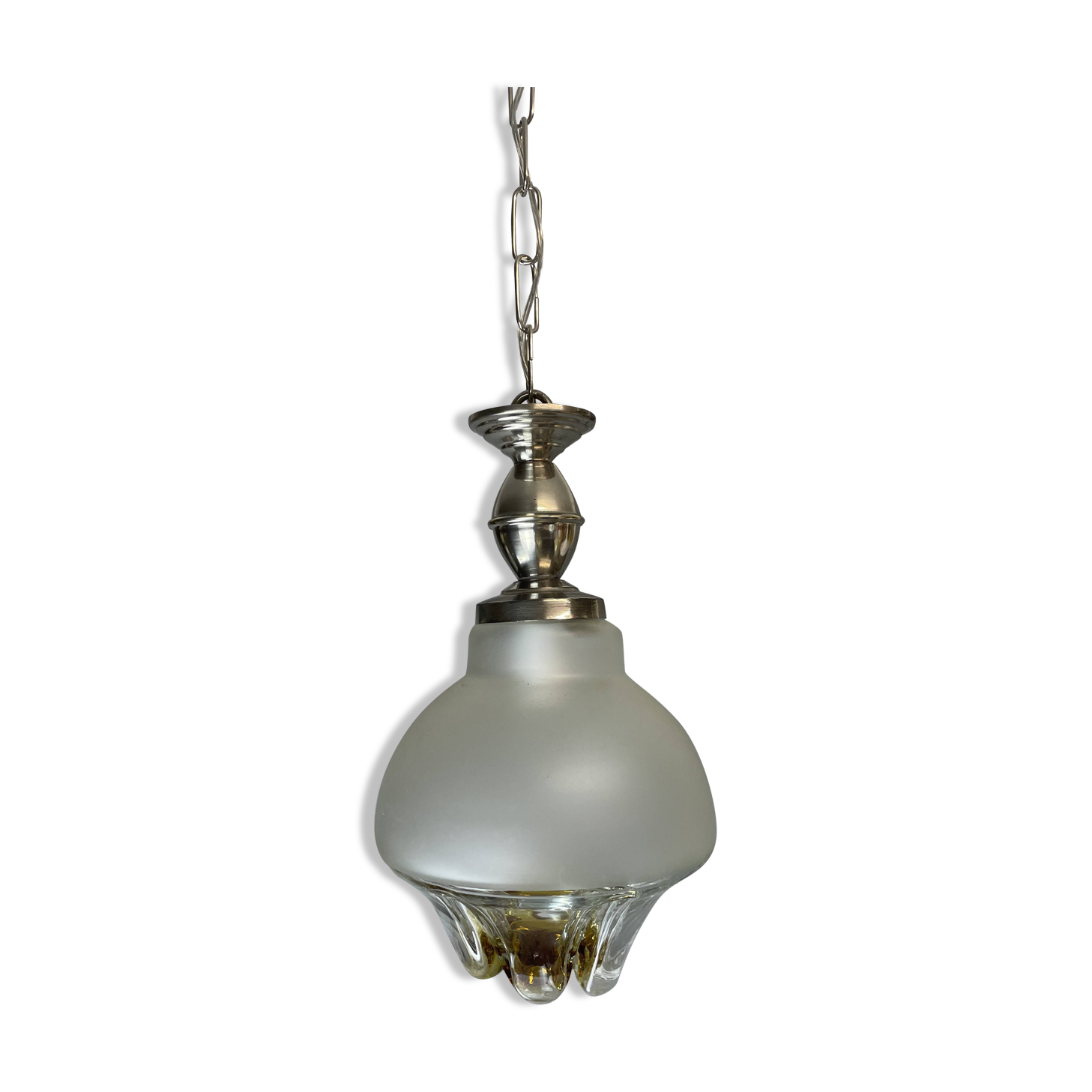 Italian Mazzega style Glass Hanging Lamp