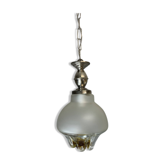 Italian Mazzega style Glass Hanging Lamp
