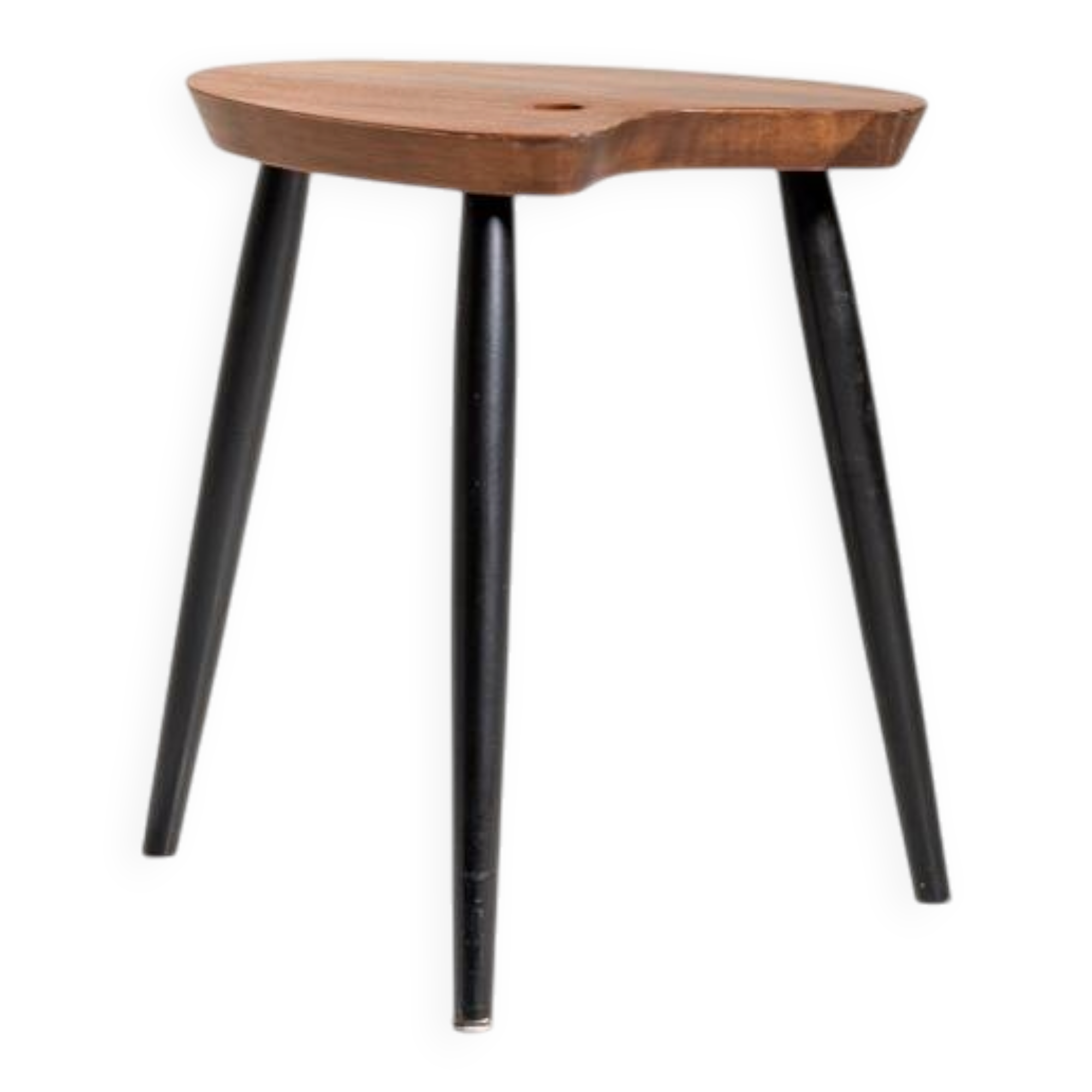 Palette-Shaped Teak Stool, Scandinavia, 1950s
