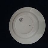 Hollow plate in earthenware of the Etablissements Grimaud Strasbourg diam 22,5 cm