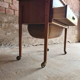 Piece of furniture with scandinavian teak sewing 1950