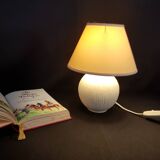 White bedside lamp