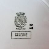 6 flat plates of Digoin Sarreguemines model Saverne